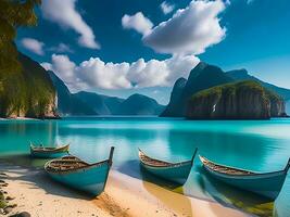 Fishing boats on the beach