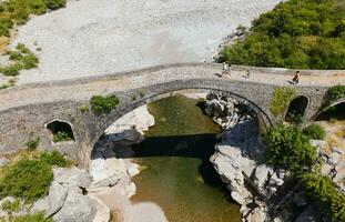 mesi ponte dentro shkoder, Albânia de zangão foto