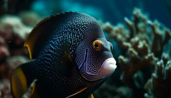 embaixo da agua animal peixe recife natureza mergulho mergulho tropical clima gerado de ai foto