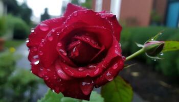 frescor e beleza dentro natureza uma solteiro flor dentro flor gerado de ai foto