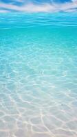 tropical de praia com branco areia e turquesa mar água ai gerado foto