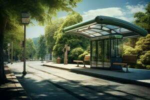 ônibus A chegar estação jardim. gerar ai foto