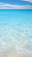 tropical de praia com branco areia e turquesa mar água ai gerado foto