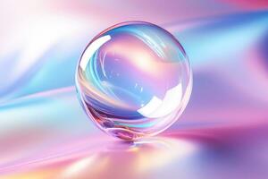 iridescente bolha em multicolorido pano de fundo foto