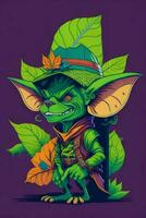 uma detalhado ilustração do uma goblin para uma camiseta projeto, papel de parede e moda foto