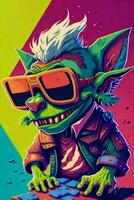 uma detalhado ilustração do uma goblin para uma camiseta projeto, papel de parede e moda foto