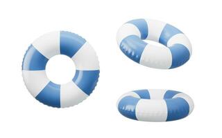 inflável natação anel, verão e natação temas, 3d Renderização. foto