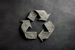 a símbolo do desperdício reciclando ai generativo foto
