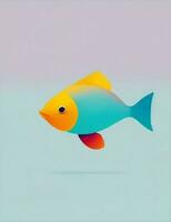 peixe brilhantemente colori ilustração foto