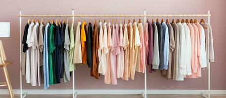 prático maneiras para organizar roupas verticalmente inspirado de marie kondo foto