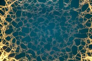 azul biologia rede com conectar restrições, 3d Renderização. foto