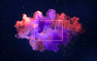 nebulosas e colori fumaça, 3d Renderização. foto