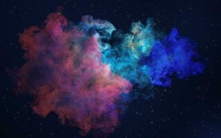 nebulosas e colori fumaça, 3d Renderização. foto