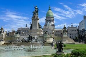 Buenos ares, nacional Congresso Palácio construção dentro histórico cidade Centro foto