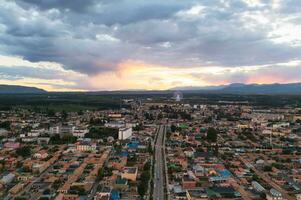 a paisagem urbana do turcos Bagua cidade dentro China às crepúsculo. foto