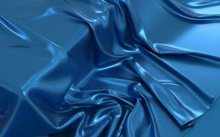 fluindo roupas com azul fundo, 3d Renderização. foto