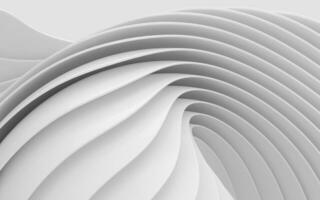 branco curvas com abstrato geometria, 3d Renderização. foto