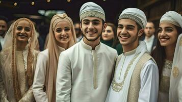 celebração do islâmico feriados ai generativo foto