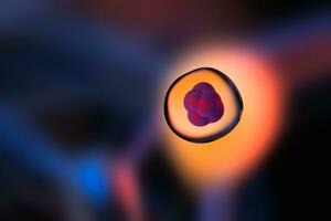 colorida fundo e células, a conceito do biotecnologia, 3d Renderização foto