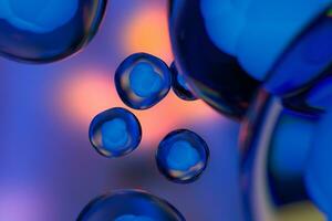 colorida fundo e células, a conceito do biotecnologia, 3d Renderização foto