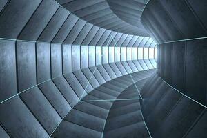 3d Renderização, Sombrio ficção científica túnel, Sombrio fundo foto
