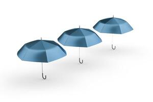 3d Renderização, a guarda-chuva com branco fundo foto