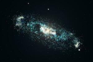 3d Renderização, a magnífico espiral nebulosa. a universo fundo. foto