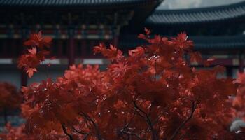 outono árvore, vibrante cores, japonês bordo, beleza dentro natureza gerado de ai foto