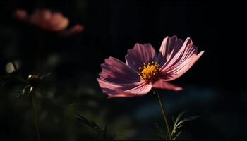 uma vibrante amarelo margarida flores dentro a tranquilo Prado gerado de ai foto