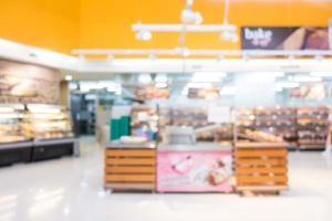abstrato blur supermercado em derpartment store foto