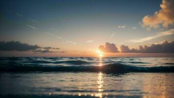 abstrato minimalismo dentro uma pôr do sol marinha ai gerado foto