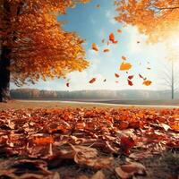 outono outono com branco fundo Alto qualidade ai gerado imagem foto