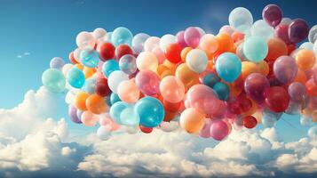 fundo grande quantidade do colorida balões foto