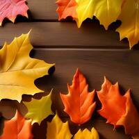 outono laranja, folhas outono abstrato fundo, folha aleatória elemento ao ar livre foto