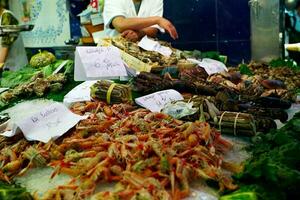mercado de frutos do mar foto
