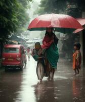 chuva dentro Bangladesh foto