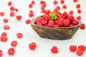 fruta de framboesa vermelha foto