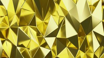 3d render do dourado triangular abstrato fundo foto