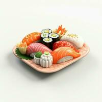 ai generativo Alto qualidade 3d estilo Projeto do Sushi foto