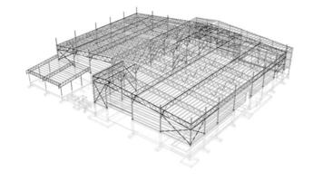 3d ilustração do industrial construção foto