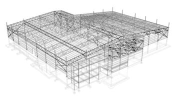 3d ilustração do industrial construção foto