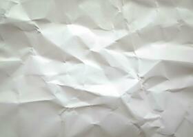 foto branco amassado papel textura fundo Projeto espaço branco tom
