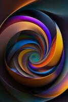 3d vórtice abstrato colorida geométrico forma foto