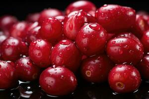 fresco doce cranberries fechar acima. foto