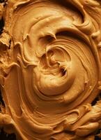 amostra fechar-se topo Visão do caramelizado amendoim manteiga foto