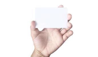 mão segurando um cartão virtual com o seu foto