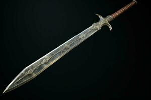 lendário antigo espada fantasia prata. gerar ai foto