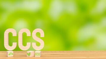 a ccs significar carbono capturar e armazenamento para tecnologia ou eco conceito 3d Renderização foto