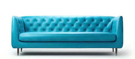 moderno azul sofá sozinho foto