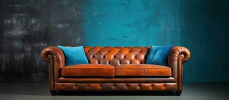 colorida Chesterfield com chaise salão sofá conjunto foto
